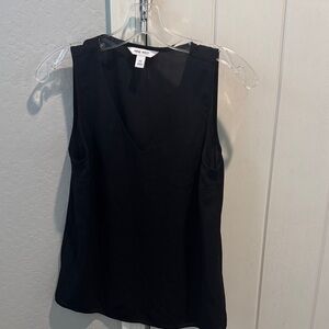 Nine West Black V-Neck Sleeveless Shell Top